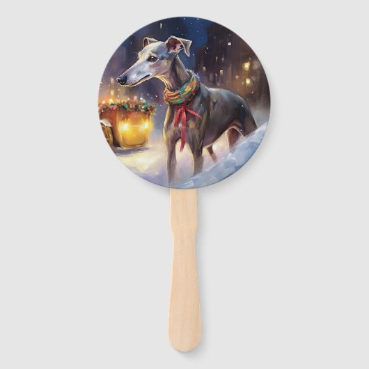Éventail Saison de Noël Greyhound (Dos)