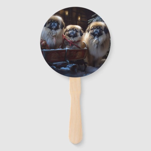 Éventail Saison des fêtes de Noël de Pékin (Devant)