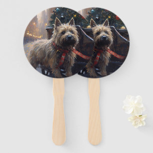 Éventail Saison Festive de Noël à Cairn Terrier