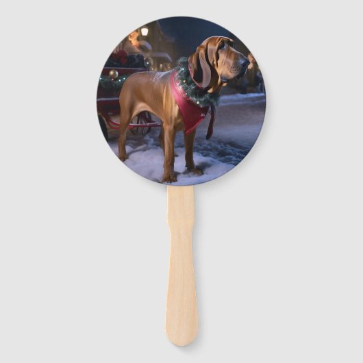Éventail Saison Festive de Noël de Bloodhound (Devant)