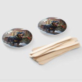 Éventail Saison festive de Noël de Rottweiler (Non-assemblé)