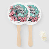Éventail Sakura Dragon (Devant et derrière)