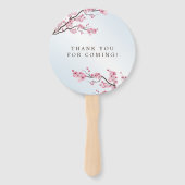 Éventail Sakura Japonaise Fleur de cerisier Mariage asiatiq (Dos)