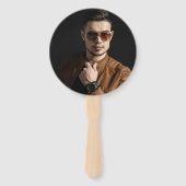 Éventail Salutations à 30 ans Gold Black Photo Adulte Anniv (Dos)