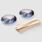 Éventail Samoyed Let It Snow Christmas (Non-assemblé)