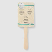 Éventail Sand Dollar Beach Wedding Programme de mariage Fan (Dos)