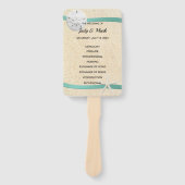 Éventail Sand Dollar Beach Wedding Programme de mariage Fan (Devant)