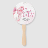 Éventail Santa Baby Christmas Baby Shower (Dos)