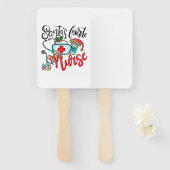 Éventail santas infirmière favorite 1 (Devant et derrière)