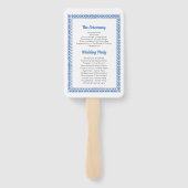 Éventail Santorin Menu Mariage Programme Grèce Grec (Dos)