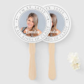 Éventail Sassy & Classy Photo et nom personnalisés Annivers (Devant et derrière)