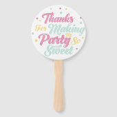 Éventail Saupoudrer Vanilla Donut plaisir fête d'anniversai (Dos)