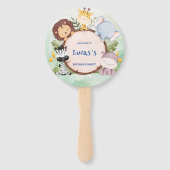 Éventail sauvage un 1er anniversaire safari dans la jungle (Devant)