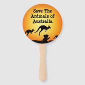 Éventail Sauvez les animaux d'Australie (Dos)