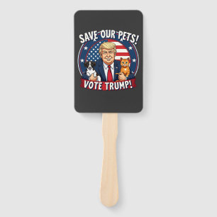 Éventail Sauvez nos animaux de compagnie Votez Trump Pets F