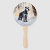Éventail Schnauzer Laisser neiger Noël (Dos)