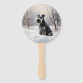 Éventail Schnauzer Miniature Laisser neiger Noël