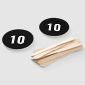 Éventail Score numérique | Jeu d'événements noirs élégant (Non-assemblé)
