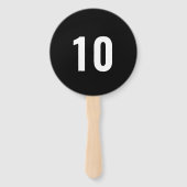 Éventail Score numérique | Jeu d'événements noirs élégant (Dos)