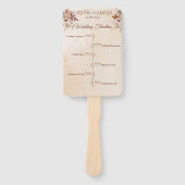 Éventail Script classique BOHO Programme de mariage et chro (Devant)