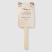 Éventail Script classique BOHO Programme de mariage et chro (Dos)