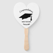 Éventail Script de diplômé personnalisé sur photo (Dos)