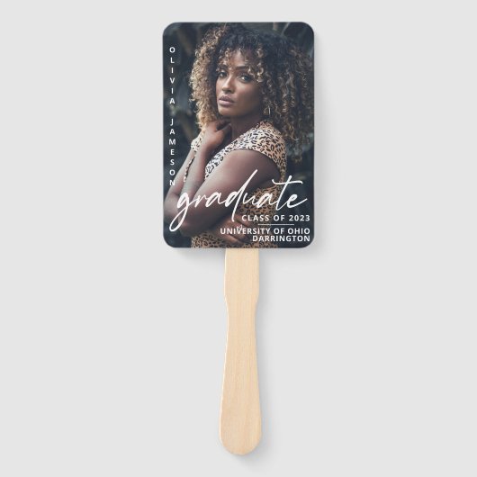 Éventail Script manuscrit moderne | Photo (Devant)