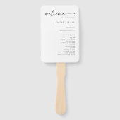 Éventail Script minimaliste moderne Chic Mariage Programme  (Devant)