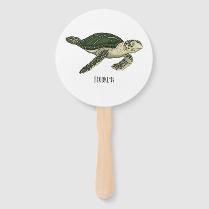 Éventail Sea turtle cartoon