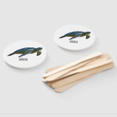 Éventail Sea turtle cartoon (Non-assemblé)