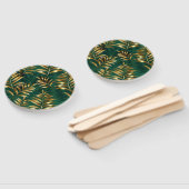 Éventail Seamless pattern with golden ferns (Non-assemblé)