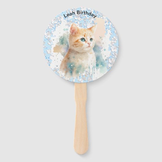 Éventail Serene Cat (Dos)