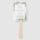 Éventail Serenity Green Programme de mariage géométrique (Devant)