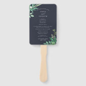 Éventail Serre | Programme de mariage botanique d'aquarelle (Devant)