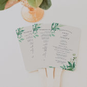 Éventail Serre | Programme de mariage botanique d'aquarelle