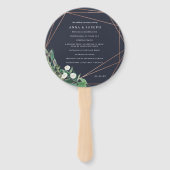 Éventail Serre | Programme de mariage botanique d'aquarelle (Devant)