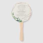 Éventail Serre | Programme de mariage botanique d'aquarelle (Devant)