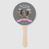 Éventail Service commémoratif photo rose ruban ventilateurs (Devant)