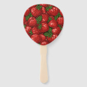 Éventail Set of 10 Fresh Strawberry Design Fans (Devant)