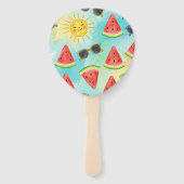 Éventail Set of 10 Funny Watermelon Fans - Fresh Fruit (Devant)