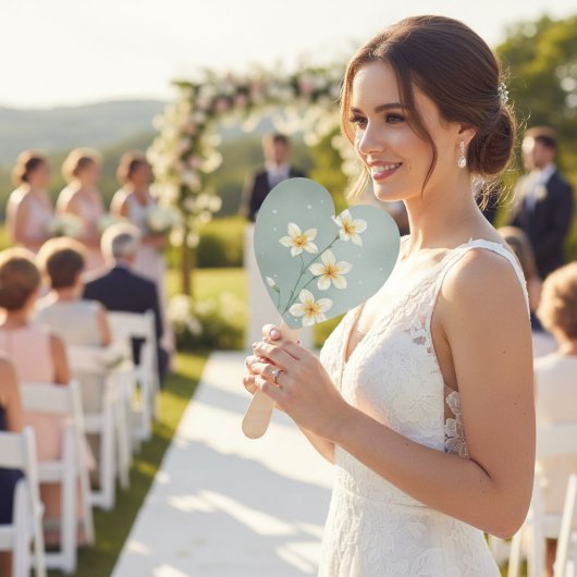 Éventail Set of 10 Unique Flower Design Fans - Minimalist 