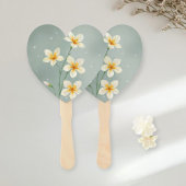 Éventail Set of 10 Unique Flower Design Fans - Minimalist 