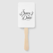 Éventail Set of Fans (​Elegant Rustic Marsala Floral Save) (Dos)