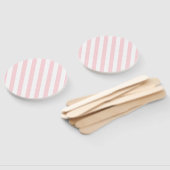 Éventail Set of Fans Pink & White Stripe (Non-assemblé)