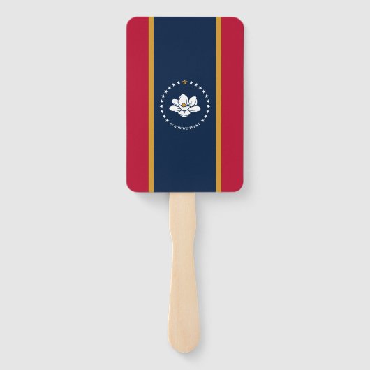 Éventail Set of hand fans with flag of Mississippi, USA (Dos)