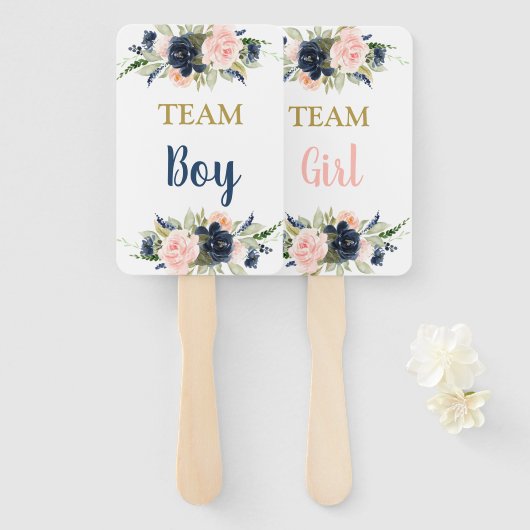 Éventail Sexe Révéler bleu ou rose (Devant et derrière)