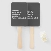 Éventail Shakespeare (Devant et derrière)