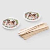 Éventail Shetland Sheepdog Christmas Wreath Festive Pup (Non-assemblé)