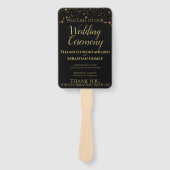 Éventail Shimmergeants Mariages fans avec programme (Devant)