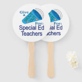 Éventail Shout Out pour les enseignants de l'éducation spéc (Devant et derrière)